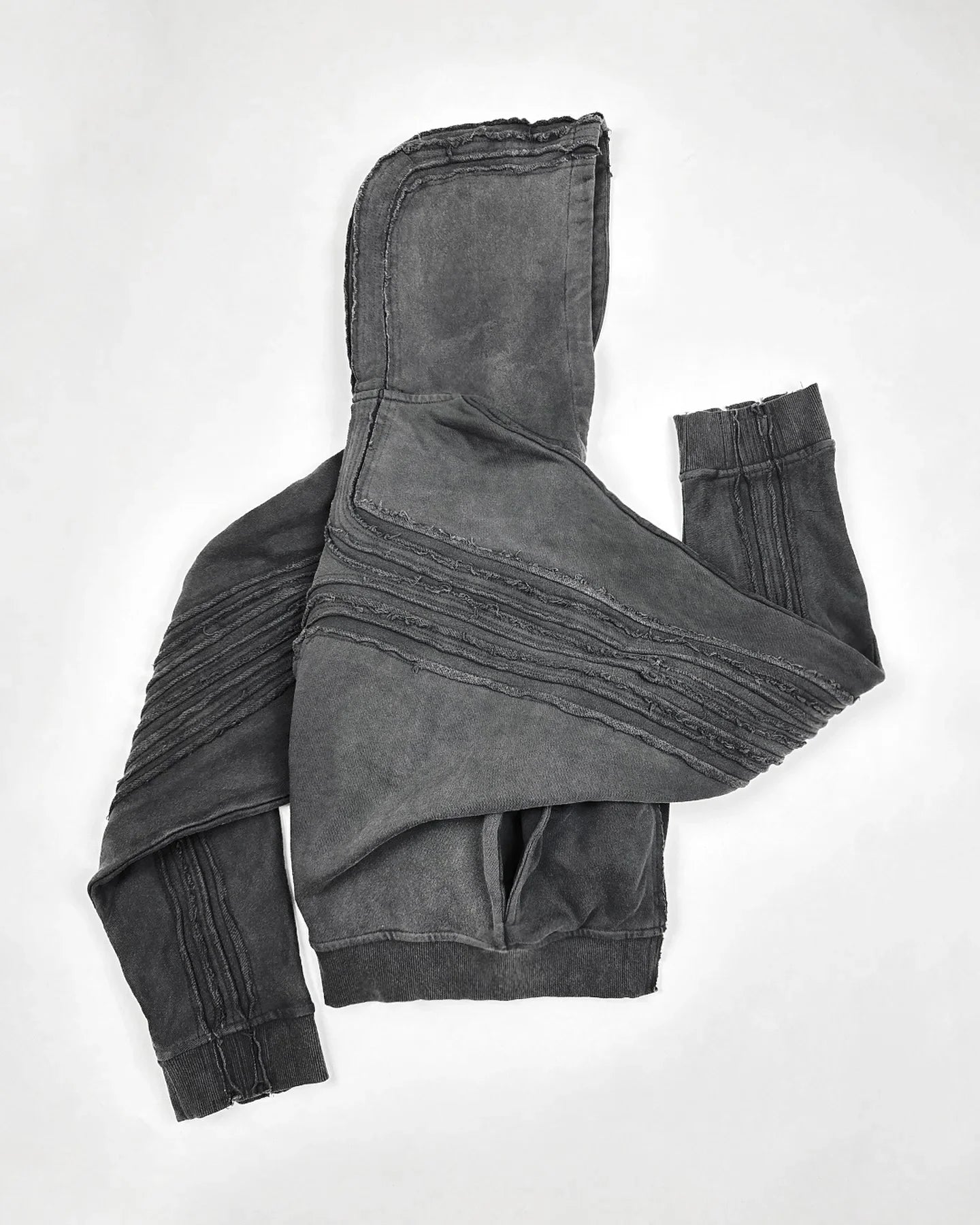 TONOS Denim Cross Zip Up Hoodie