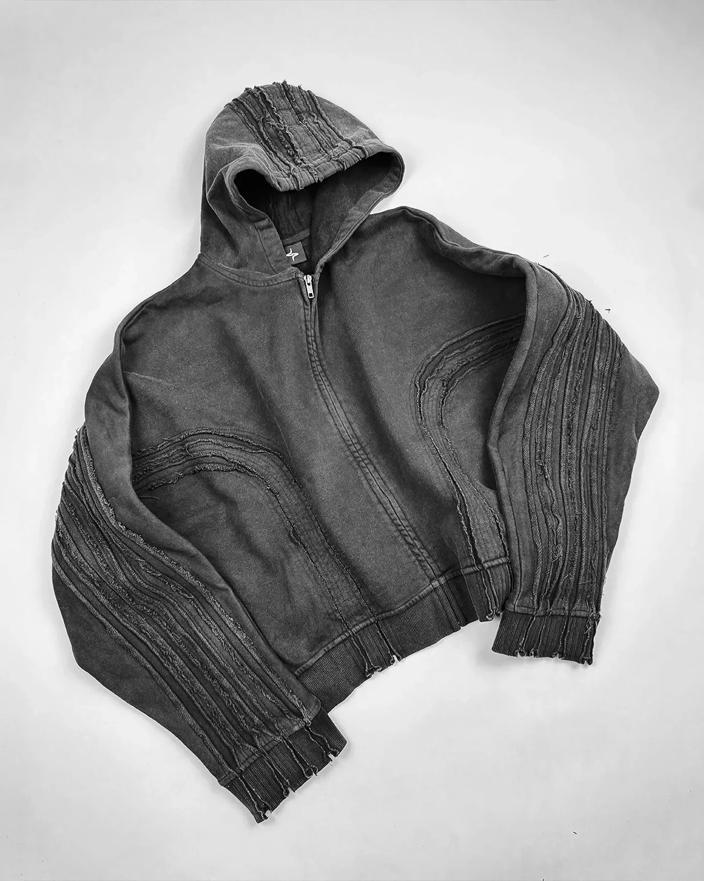 TONOS Denim Cross Zip Up Hoodie