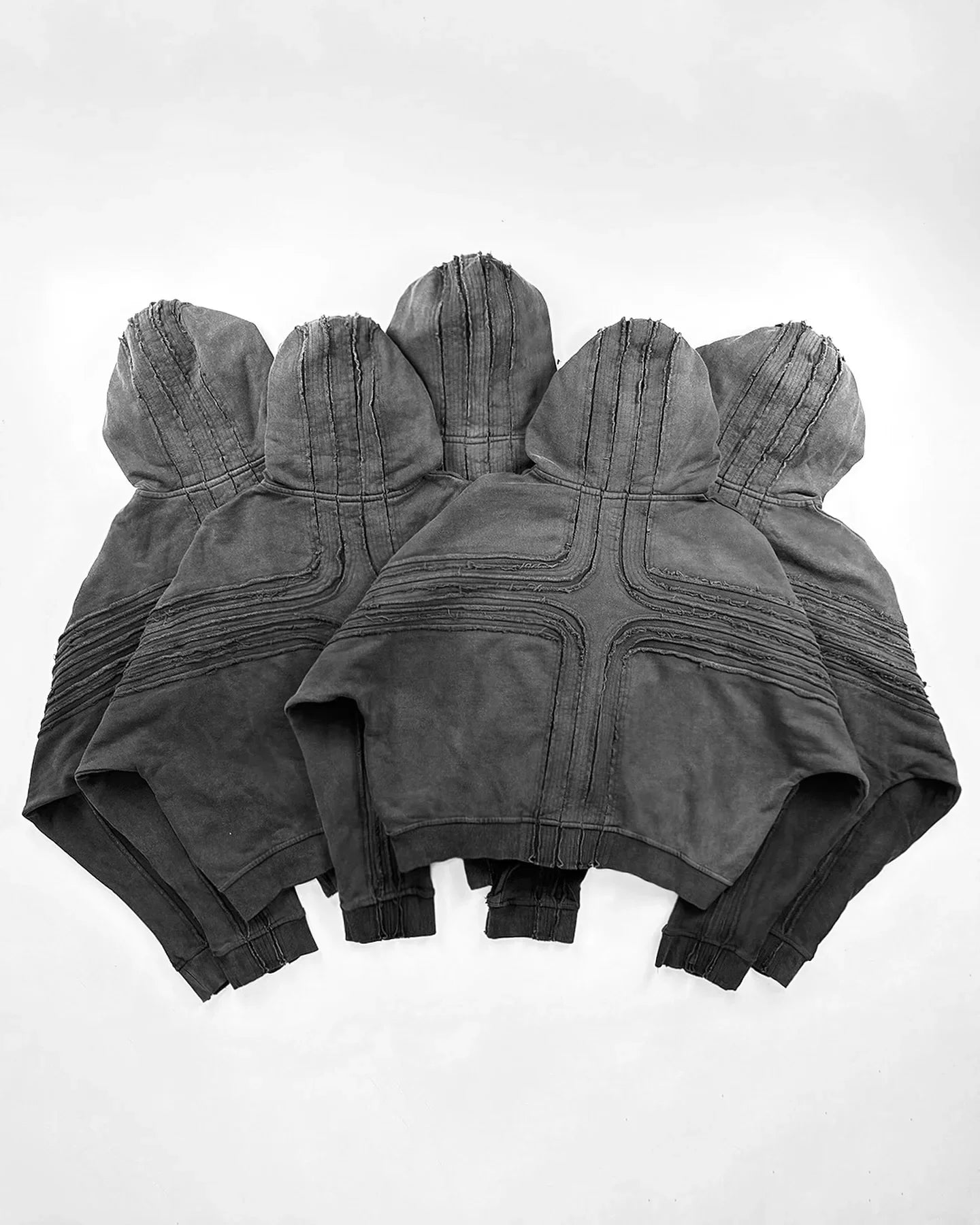 TONOS Denim Cross Zip Up Hoodie